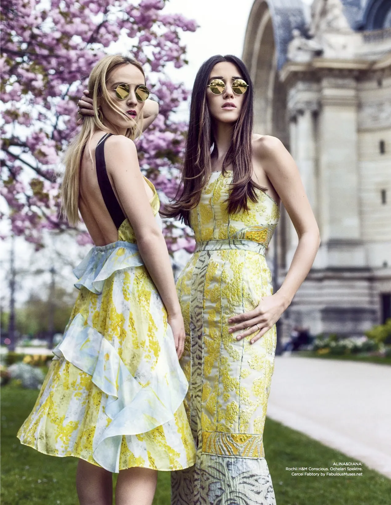 2017 spring yellow dress garden fashion - editorial