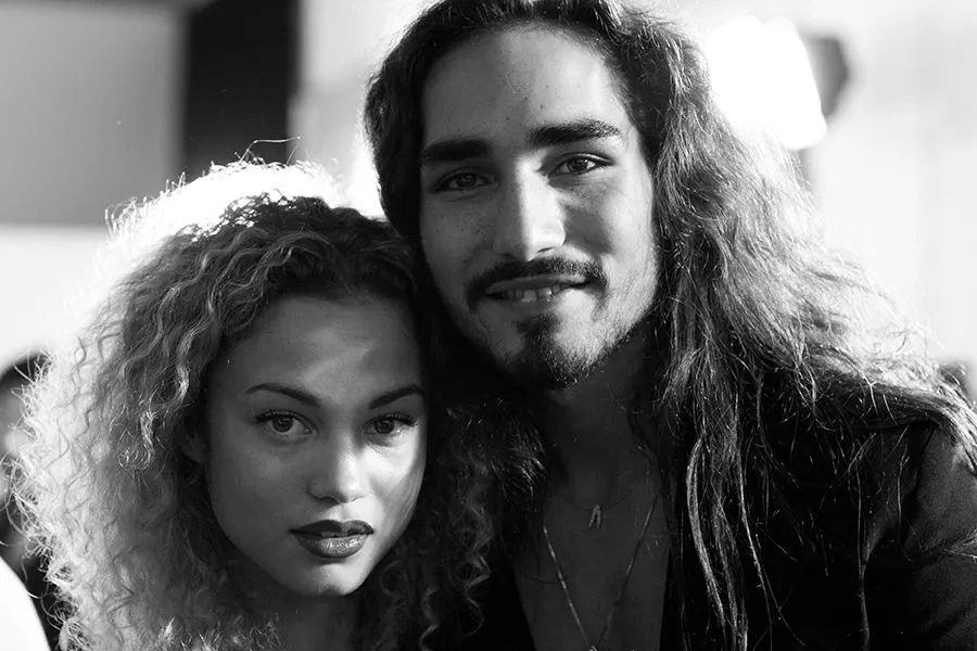 Model designer portrait backstage bw - fashion week 1
