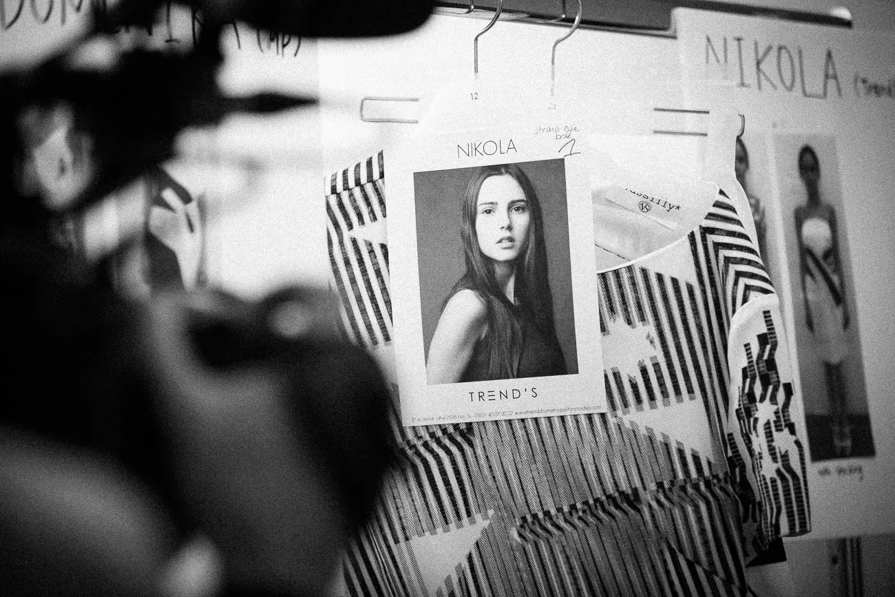 Backstage polaroid selection bw - fashion week 2